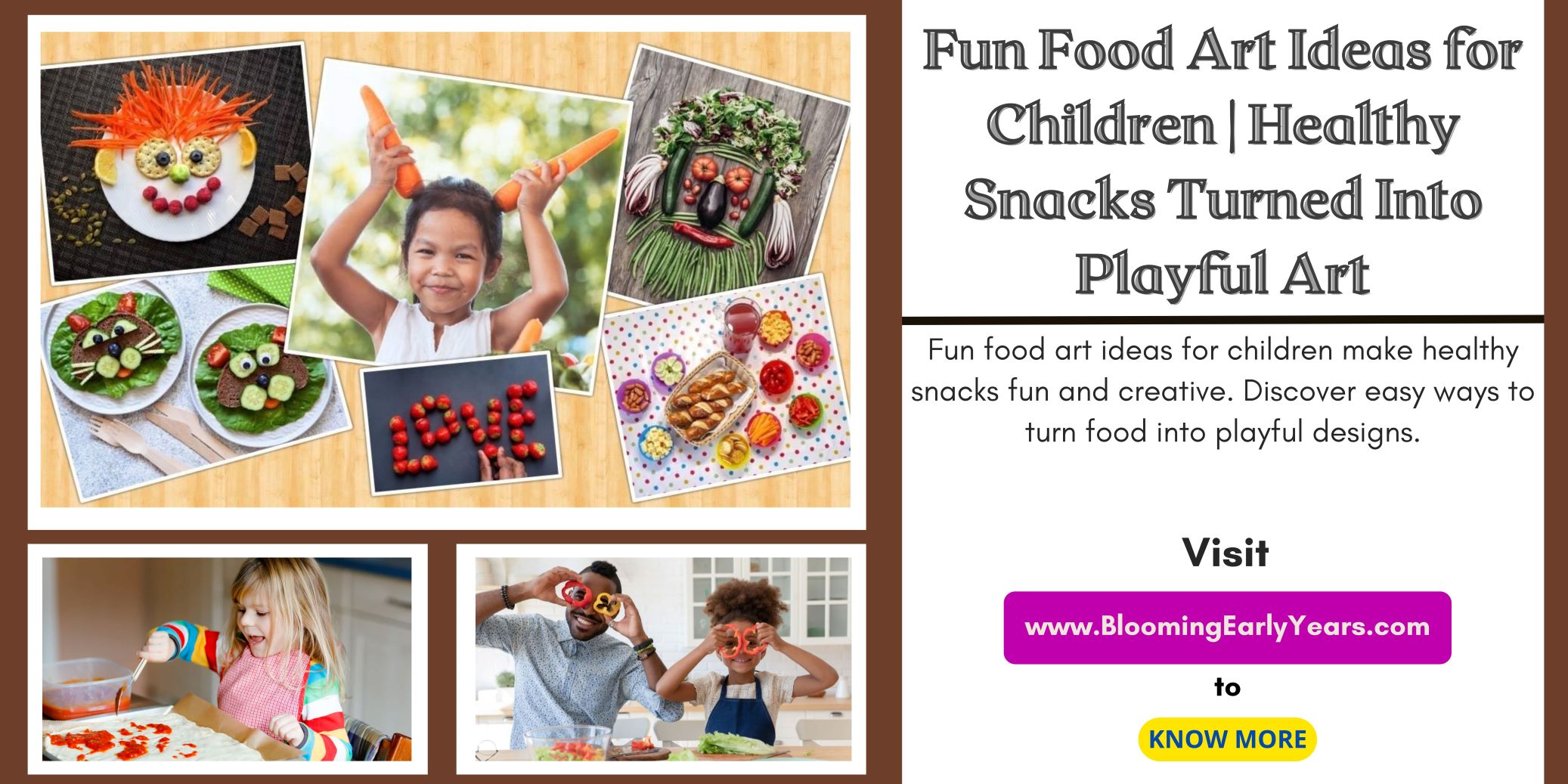 Fun Food Art Ideas for Children | https://bloomingearlyyears.com/